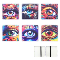 Etui pour cigarettes en métal décors Yeux 6/120