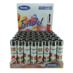 Briquet Atomic festival pierre rechargeable Basque /48