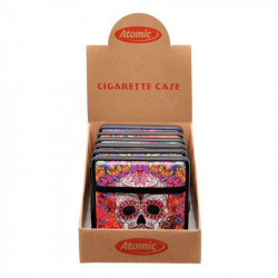 Etui pour 18 cigarettes décors La Catrina avec poche 6 designs 6/240