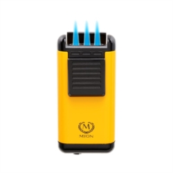 Briquet 3 Jet flamme cigare Myon Racing edition Jaune 5/50