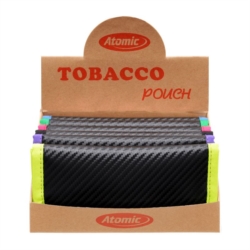 Blague à tabac Atomic façon cuir décors Carbone assortis 6/240