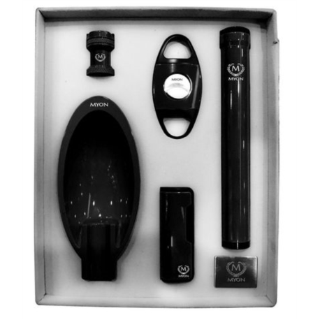 Coffret Myon 5 pièces Racing edition noir avec briquet 1/10