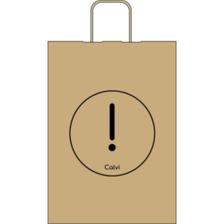 Sac papier kraft brun poignée torsadée 90g - 26+11x36.5 cm - Calvi