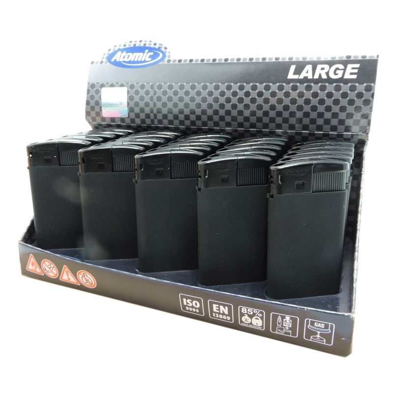 Briquet Atomic Large électronique gomme coloris Noir 25/500