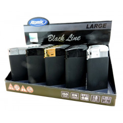 Briquet Atomic Large électronique Black Line top couleur 25/500