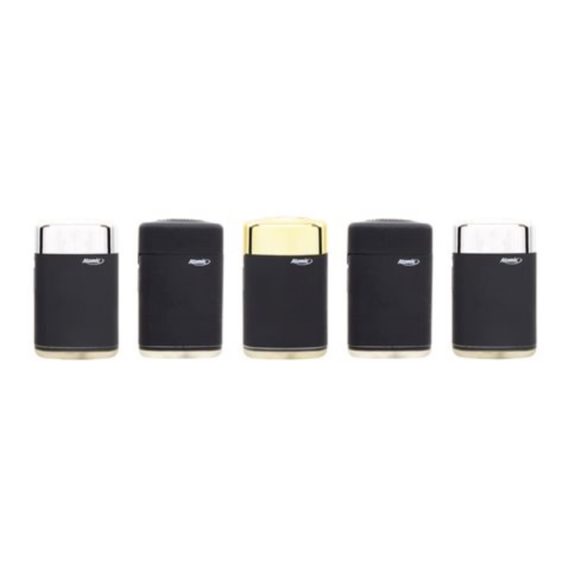 Briquet Atomic Jet flamme rubber noir Black Line 25/500