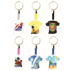 Porte clés forme Tee shirt décors Plage Eté 12/240