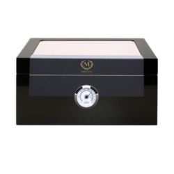 Cave Myon pour 50 à 75 cigares noire, vitre en verre 30x24x14.5cm /4