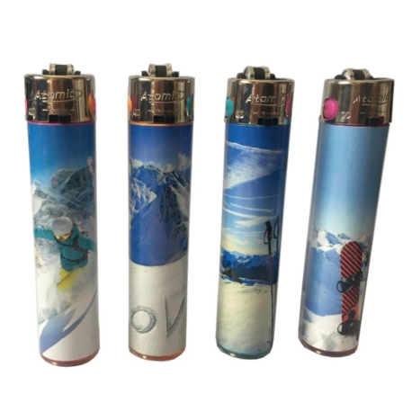 Briquet Atomic festival pierre rechargeable decors montagne 48/1152