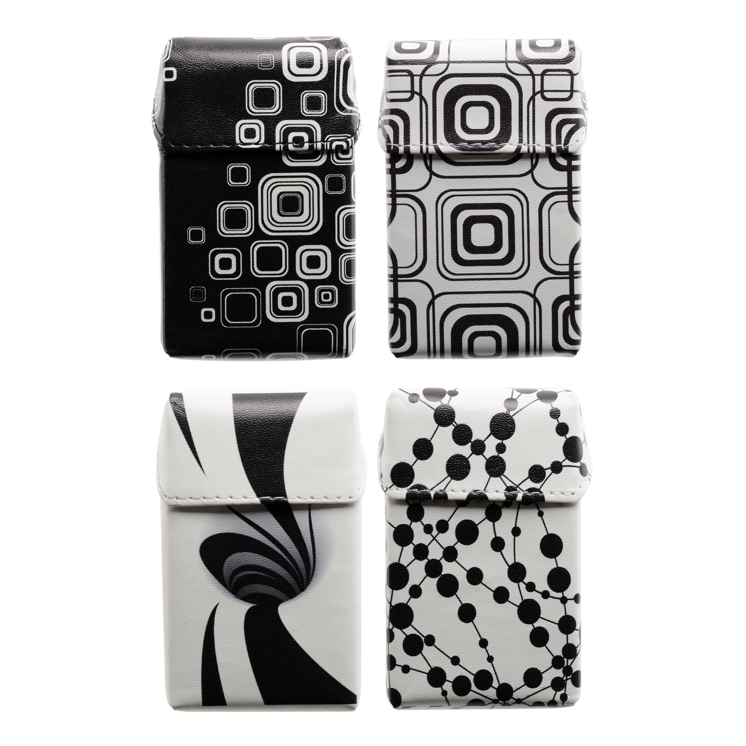 Boite étui paquet de 20 cigarettes 85 mm PVC Black/white 12/240