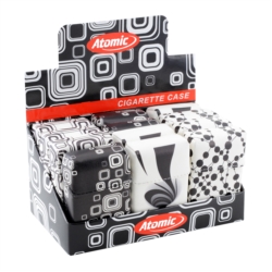 Boite étui paquet de 20 cigarettes 85 mm PVC Black/white 12/240