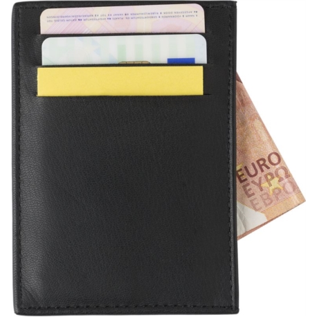 Porte-cartes de crédit RFID en croûte de cuir 
