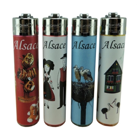 Briquet Atomic festival pierre rechargeable Alsace /48