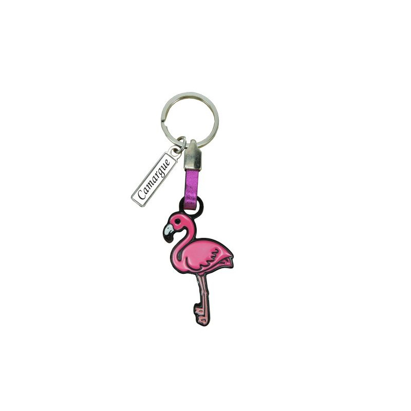 Présentoir 2x6 porte clés émaillé Flamant rose et Taureau Camargue