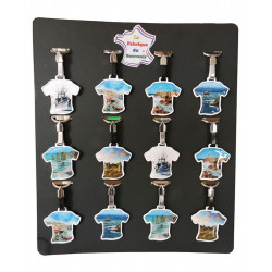 Porte-clés en métal forme Tee-Shirt Bretagne Paysages
