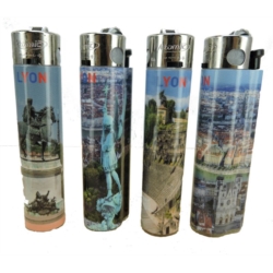 Briquet Atomic festival pierre rechargeable Lyon2  /48
