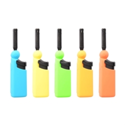 Briquet mini allume tout jetflamme Ducky plastique néon rubber 20/400