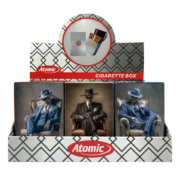 Boite étui paquet 20 cig 85mm plastique décors Skull gentlemen 12/240