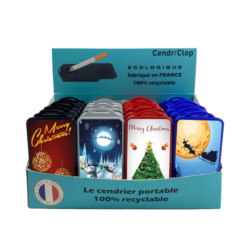 24 CendriClop le cendrier portable 100% recyclable décors Noel