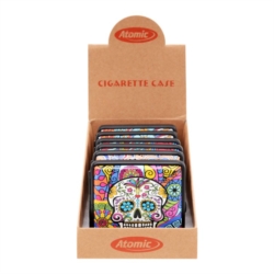 Etui pour 18 cigarettes métal rubber décors catrina 6/120