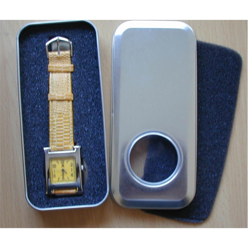 BOITE METAL POUR MONTRE AVEC HUBLOT