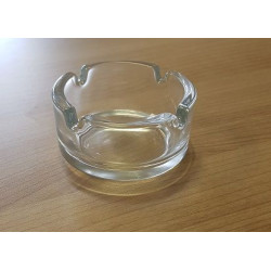 Cendrier en verre transparent diam 7.2 cm 6/96