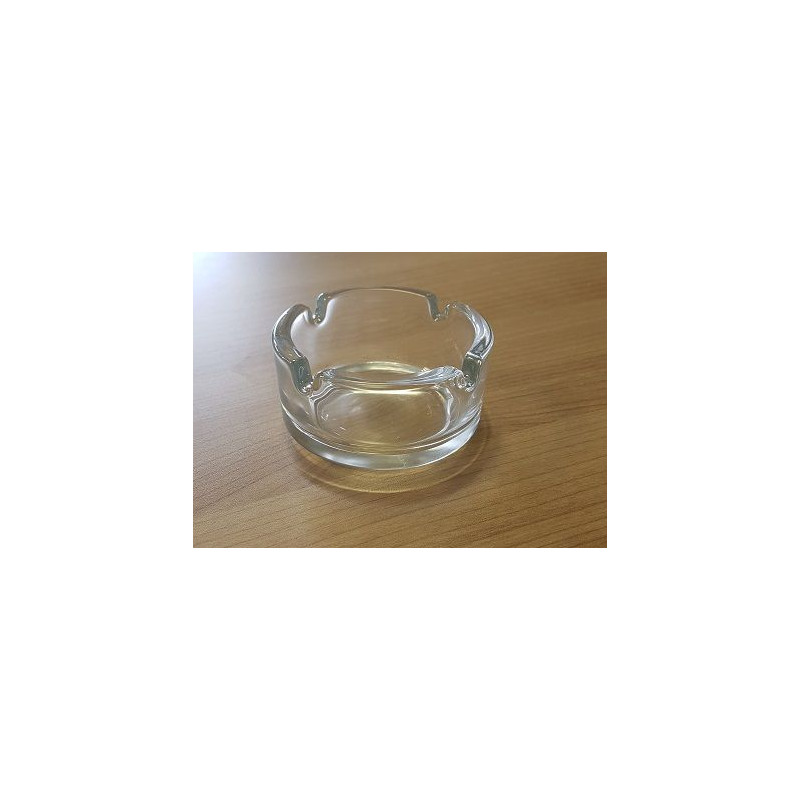 Cendrier en verre transparent diam 7.2 cm 6/96