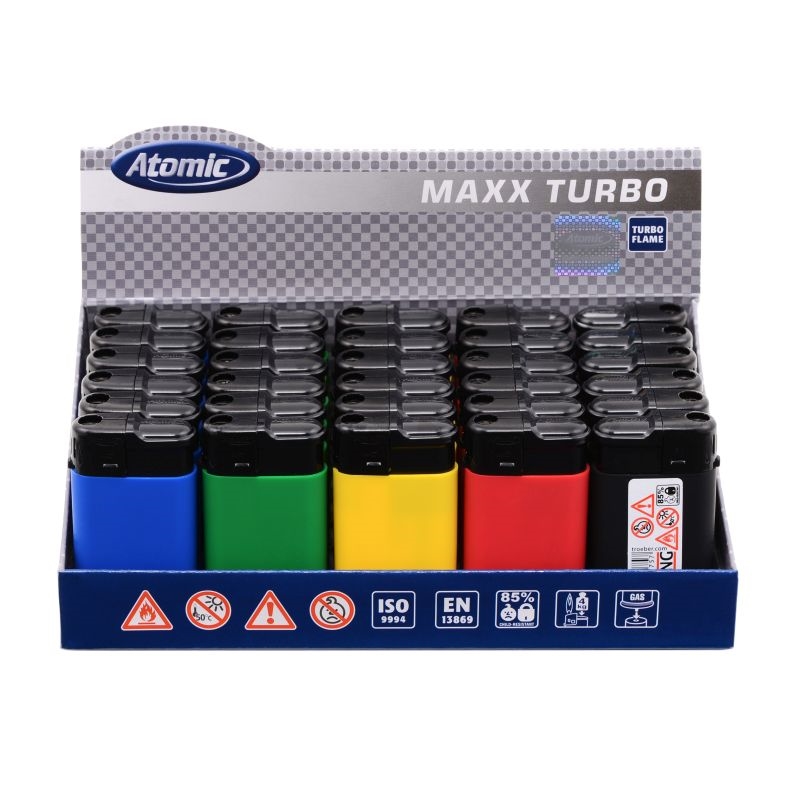 BRIQUET ATOMIC ELECTRONIQUE MAXX TURBO AVEC RUBBER ASSORTIS 30/600