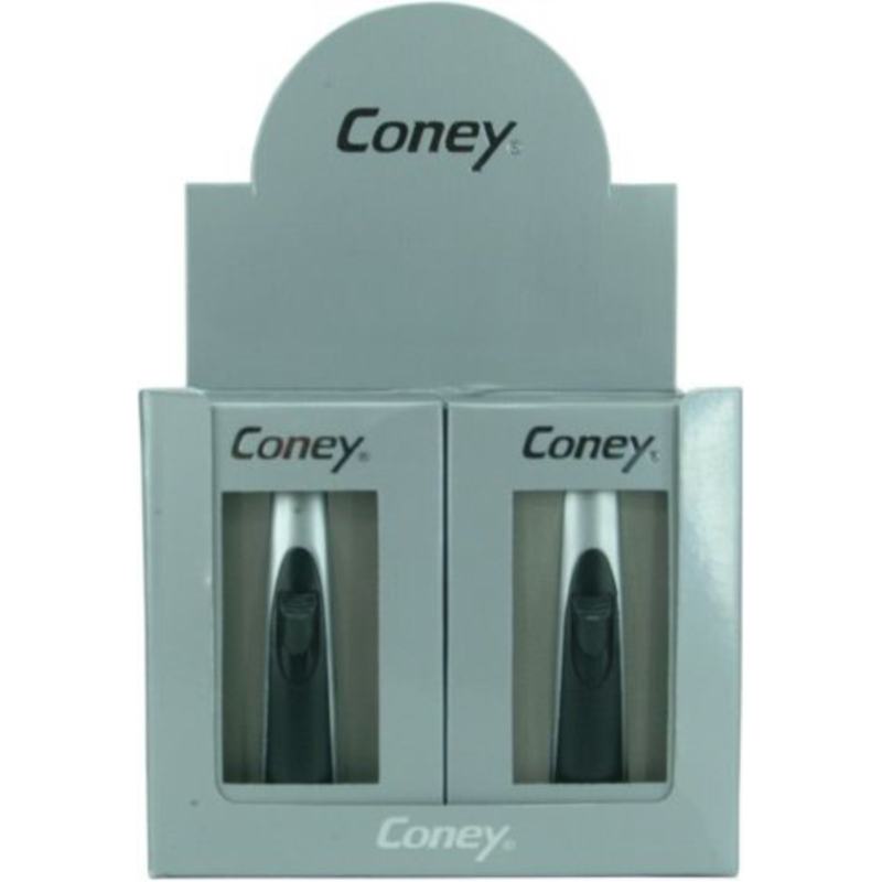 BRIQUET ALLUME TOUT A GAZ CURVEE CHROME/NOIR MAT 12/120*
