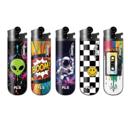 Briquet pierre FLS jetable décors Culture Pop 25/1000
