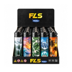 Briquet pierre FLS jetable décors Nature 25/1000