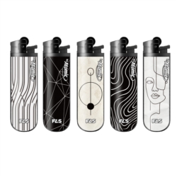 Briquet pierre FLS jetable décors lignes 25/1000