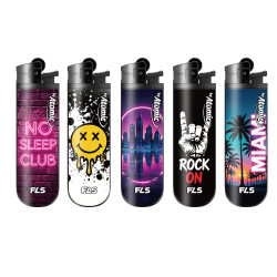 Briquet pierre FLS jetable décors Urban Vibes 25/1000