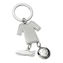PORTE CLES CHROME MAILLOT FOOT 4X15MM