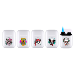 Briquet Atomic Jet Pod jet flamme blanc décors Animaux music