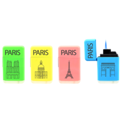 Briquet Atomic Gilijet jet flamme néon Paris croquis 20/400