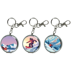 Cendrier de poche porte-clés + mousqueton déocrs montagne découverte