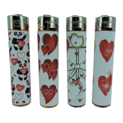 BRIQUET ATOMIC FESTIVAL PIERRE RECHARGEABLE DECORS COEURS 48/1152