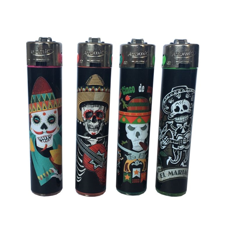 Briquet atomic festival pierre rechargeable décors Catrina sombrer/48