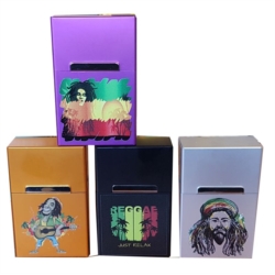 Boite étui paquet de 20 cig Alu décors musique reggae 12/240