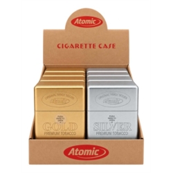 Porte paquet 20 cigarettes plastique métallisé Lingot or/argent 8/240