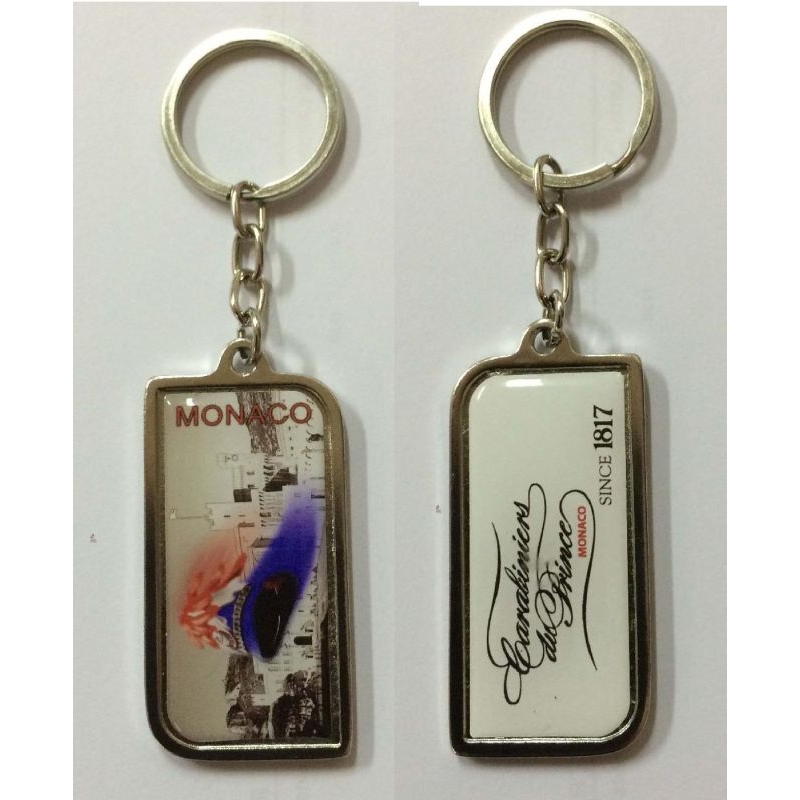 Porte clefs métal doming neutre double face