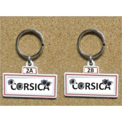 Porte-clés plaque de ville décors Corsica