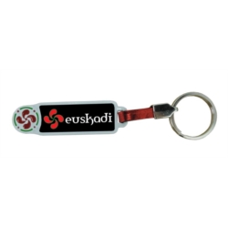 Porte-clés métal Pays Basque avec doming personnalisable