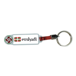 Porte-clés métal Pays Basque avec doming personnalisable