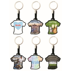 Porte-clés forme Tee shirt décors Marseille