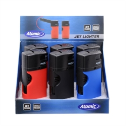 Briquet Atomic jetflamme de table rubber 9.5x3.8x2.2 cm  6/120