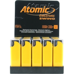 Briquet Atomic electronique swing opaque jaune 50/1000
