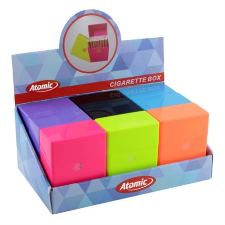 BOITE POUR 40 CIGARETTES ET + 85 MM PLASTIQUE COLORIS ASSORTIS 9/180