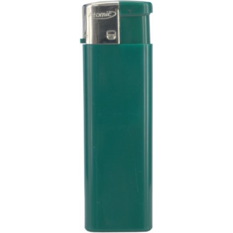 Briquet Atomic flat electronique rechargeable opaque vert 50/1000